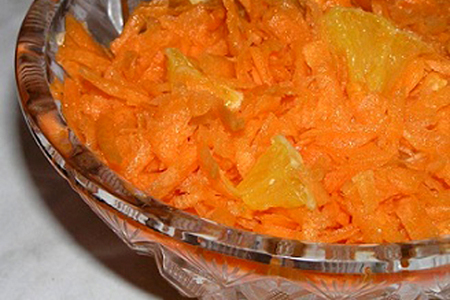 Салат из моркови с апельсинами по-мароккански (постный)