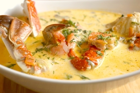 Домашний рыбный суп со сливками