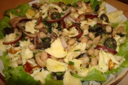 Салат с сулугуни и фасолью: шаг 6
