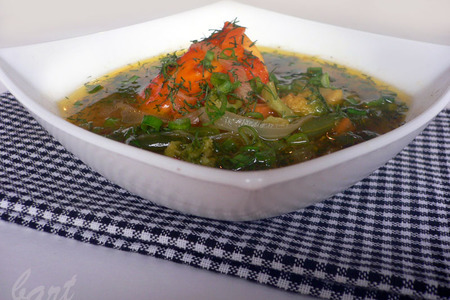 Суп из копченой курицы с зеленой фасолью и брокколи: шаг 5