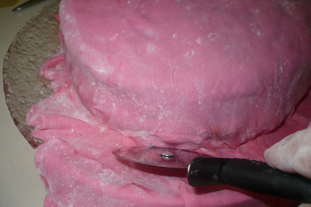 Торт розовый: шаг 4