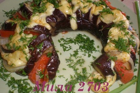 Баклажан запеченный с овощами и сыром: шаг 6