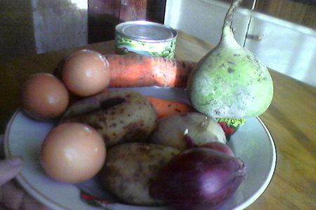 Овощной салат с редькой: шаг 1
