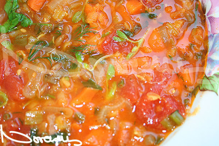 Постный томатный суп с пшеницей: шаг 2