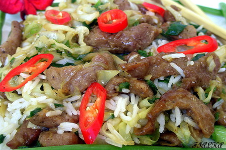 Рис с капустой и бараниной(lamb&amp;cabbage rice): шаг 2
