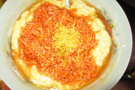 Сладкий морковно-лимоный пирог  с зефиром и шоколадом: шаг 1