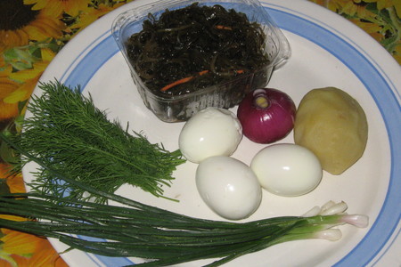 Салат с морской капустой: шаг 1
