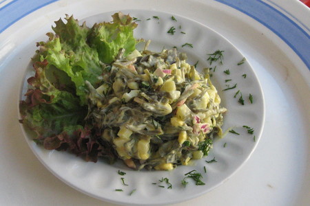 Салат с морской капустой: шаг 3