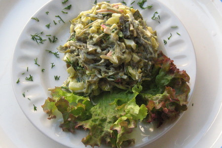 Салат с морской капустой: шаг 4