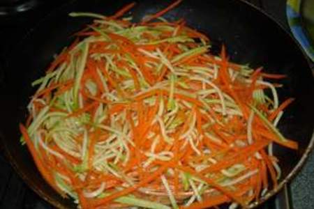 Куриное суфле с овощным спагетти: шаг 5
