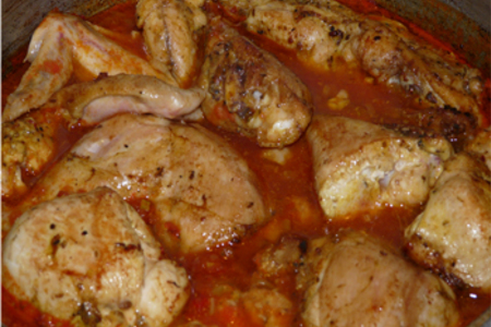 Курица в ароматном томатном соусе.: шаг 4