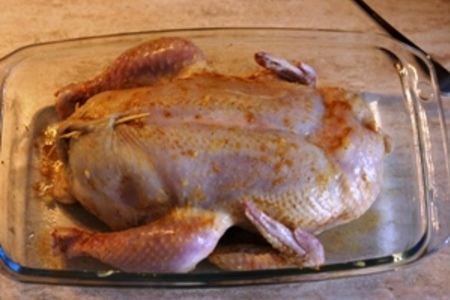 Курица, фаршированная картофелем: шаг 4