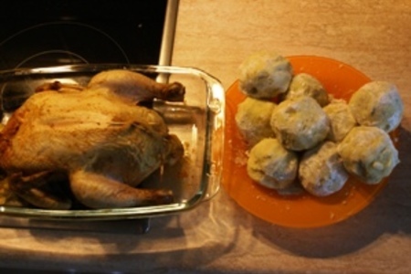Курица, фаршированная картофелем: шаг 5
