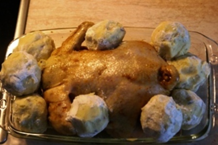 Курица, фаршированная картофелем: шаг 6