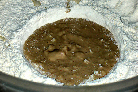 Пирог из колобков со сливовым муссом.: шаг 1