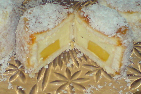 Пирожные с творожно-манговым кремом: шаг 8