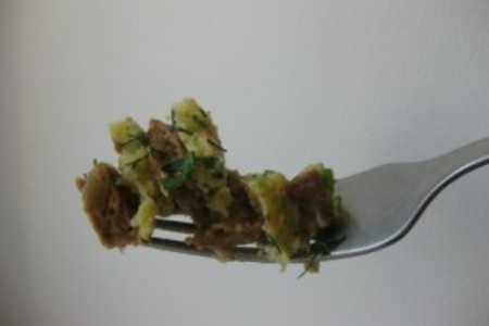 Печёночно-овощной тортик с зеленью: шаг 6
