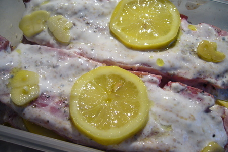 Отбивная на кости, запеченная в йогуртово-горчичном маринаде с солёными лимонами: шаг 2