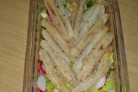 Салат овощной с зажаренной во фритюре спаржей: шаг 6