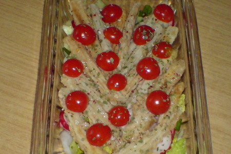 Салат овощной с зажаренной во фритюре спаржей: шаг 7
