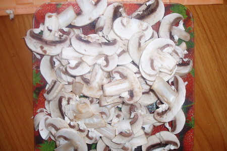 Куриная печень с грибами и сливками: шаг 1