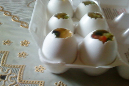 Овощные яйца заливные: шаг 3