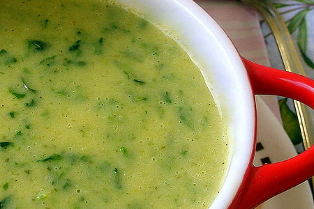 Сливочный суп- пюре из цукини и шпината: шаг 2