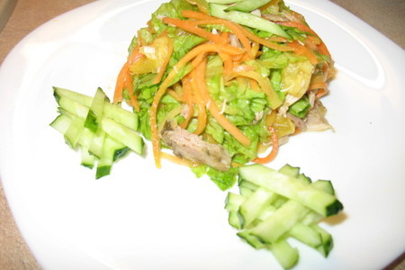 Салат куриный с корейской морковью и апельсинами: шаг 3
