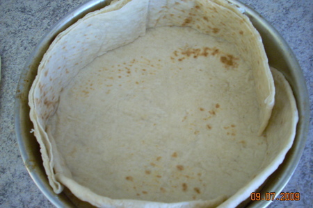 Мясной пирог из лаваша: шаг 2