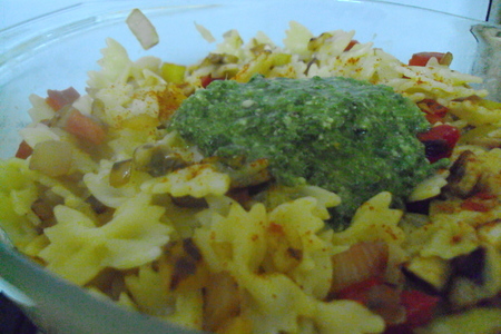 Фарфалле с овощами и соусом"песто".: шаг 5
