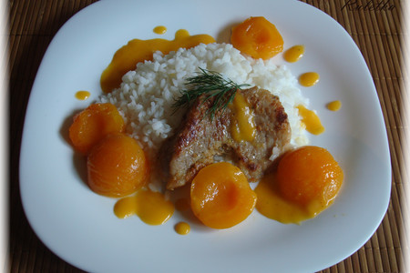 Мясо с абрикосами под медово-апельсиновым соусом: шаг 7