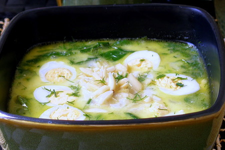 Холодный шпинатный суп с миндалем и перепелиными яйцами: шаг 2