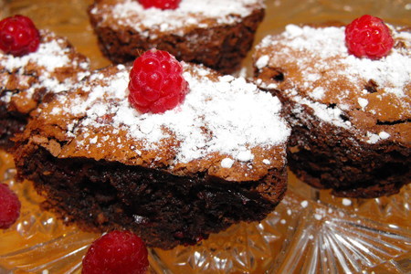 Малиновые кексы-брауни с шоколадом.: шаг 6