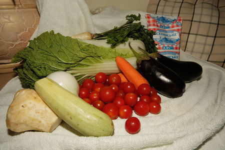 Запечёные овощи под соусом бешамель: шаг 1