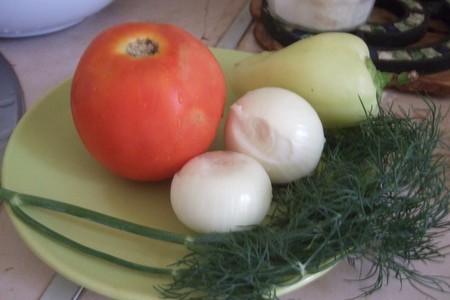 Баклажаны под "шубкой" из овощей: шаг 4