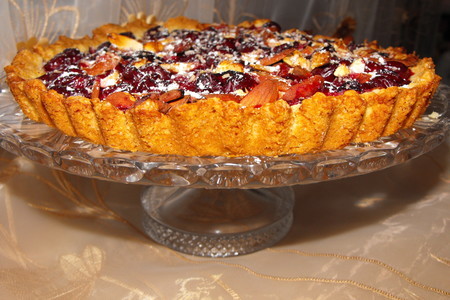 Открытый вишневый пирог с миндалем.: шаг 5