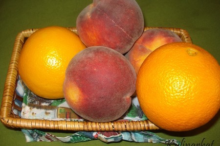 Варенье из персиков и апельсинов: шаг 1