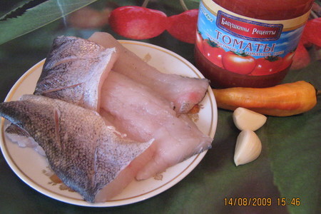 Рыба на томатной подушке: шаг 1