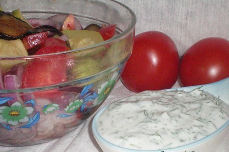 Салат из печеных овощей под йогуртовым соусом: шаг 6