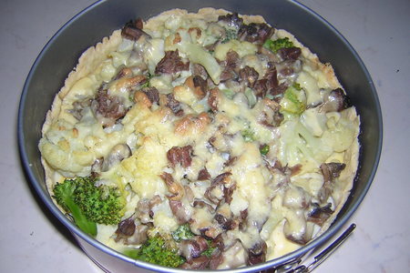 Пирог из цветной капусты с брокколи: шаг 4