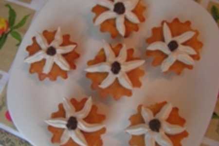 Апельсиновые кексы "цветы": шаг 1