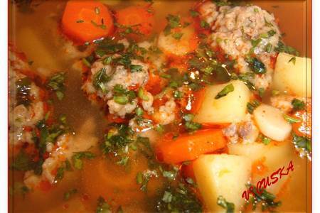 Суп с галушками из куриной печени- májgaluska leves: шаг 5