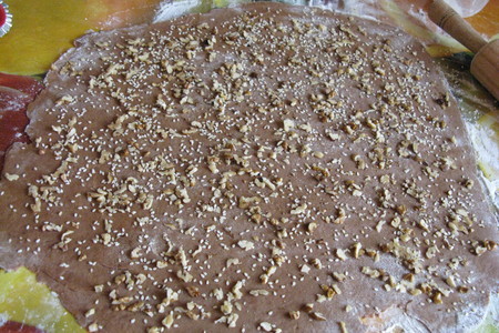 Шоколадное печенье с орехами, кунжутом и шоколадом: шаг 4