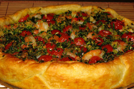Тарт с креветками и помидорами-черри (torta salata con gamberi e pomodorini): шаг 7