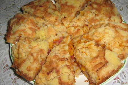 Насыпной пирог с тыквой и яблоками.: шаг 3