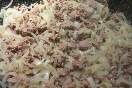 Тушёная картошка с луком и фаршем( geschmortes zwiebelhackfleisch ): шаг 2
