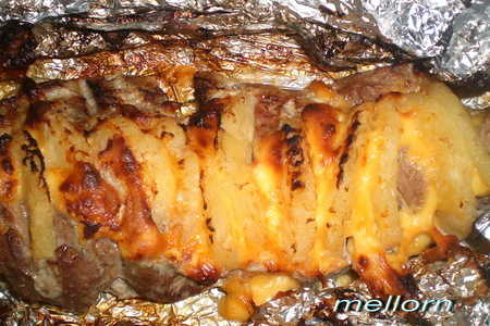 Свинина "гармошка" с ананасом и сыром: шаг 3