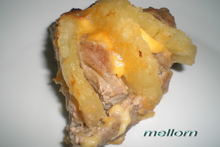 Свинина "гармошка" с ананасом и сыром: шаг 4