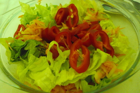 Разноцветный салат: шаг 1