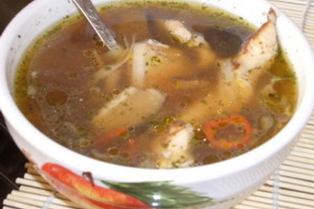 Курино-грибной суп с рисовой лапшой: шаг 5